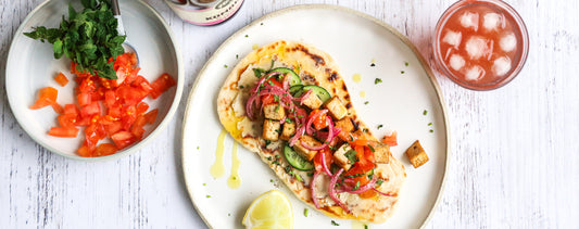 Vegetarian Turkish Inspired Kebabs with Homemade Flatbread