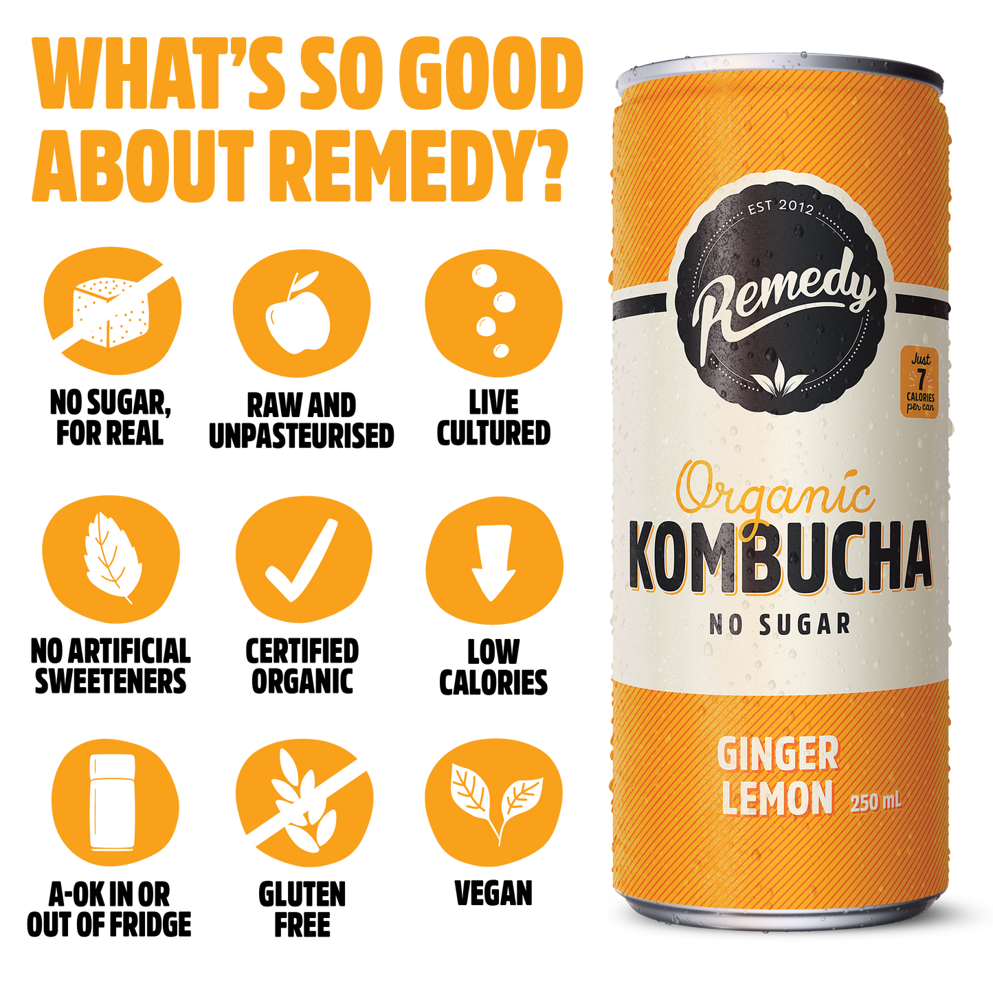 Remedy Kombucha Ginger Lemon
