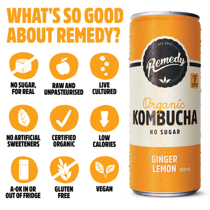 Remedy Kombucha Ginger Lemon