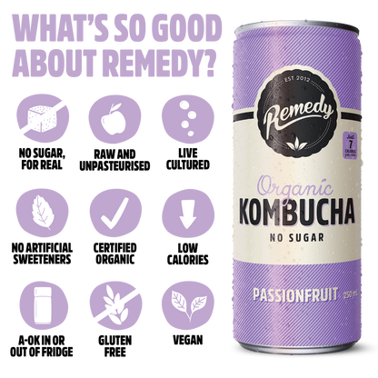Remedy Kombucha Passionfruit