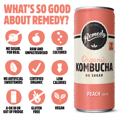 Remedy Kombucha Peach
