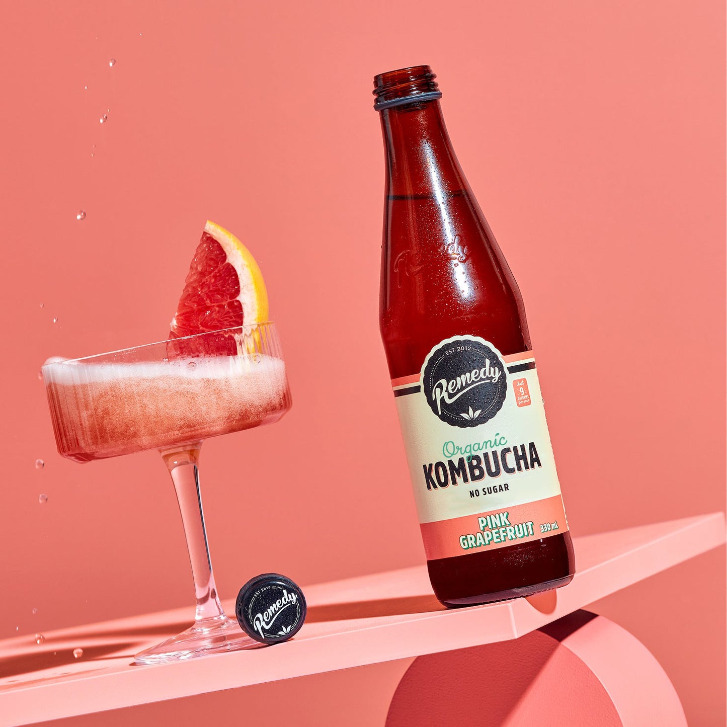 Remedy Kombucha Pink Grapefruit